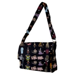 Glitch Glitchen Npc Animals And Characters Pattern Full Print Messenger Bag (m) by WetdryvacsLair