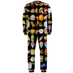 Glitch Glitchen Food Pattern Two OnePiece Jumpsuit (Men) 