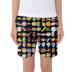 Glitch Glitchen Food Pattern Two Women s Basketball Shorts by WetdryvacsLair