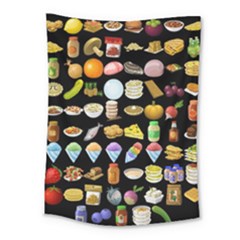 Glitch Glitchen Food Pattern Two Medium Tapestry by WetdryvacsLair