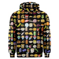 Glitch Glitchen Food Pattern Two Men s Overhead Hoodie by WetdryvacsLair