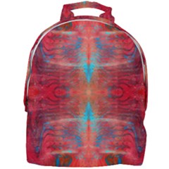 Red Flames Repeats Mini Full Print Backpack by kaleidomarblingart