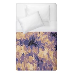 Yellow And Purple Abstract Duvet Cover (single Size) by Dazzleway