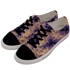 Yellow And Purple Abstract Men s Low Top Canvas Sneakers by Dazzleway