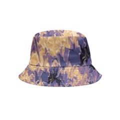 Purple And Yellow Abstract Inside Out Bucket Hat (kids) by Dazzleway