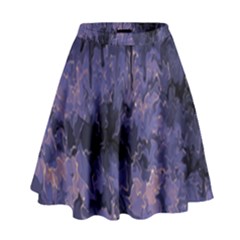 Purple And Yellow Abstract High Waist Skirt by Dazzleway