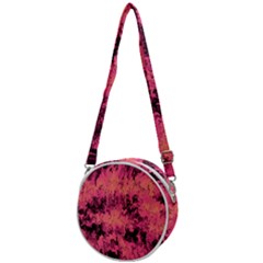 Pink Abstract Crossbody Circle Bag