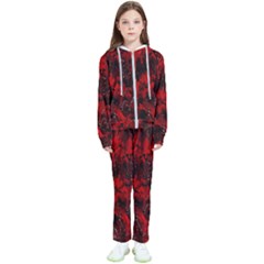 Red Abstract Kids  Tracksuit by Dazzleway