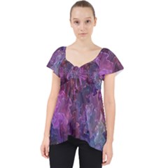 Multicolored Abstract Lace Front Dolly Top