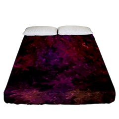 Red Melty Abstract Fitted Sheet (california King Size) by Dazzleway