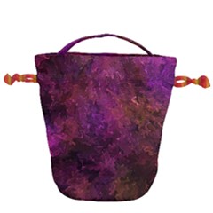 Red Melty Abstract Drawstring Bucket Bag by Dazzleway