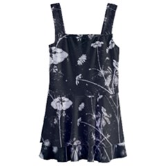 Dark Floral Artwork Kids  Layered Skirt Swimsuit by dflcprintsclothing