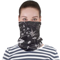 Dark Floral Artwork Face Seamless Bandana (adult)