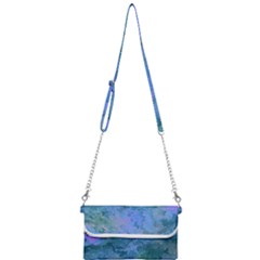 Lilac And Green Abstract Mini Crossbody Handbag by Dazzleway