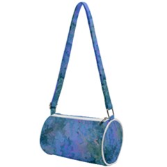 Lilac And Green Abstract Mini Cylinder Bag by Dazzleway