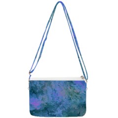 Lilac And Green Abstract Double Gusset Crossbody Bag by Dazzleway