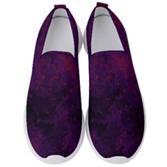 Red And Purple Abstract Men s Slip On Sneakers by Dazzleway