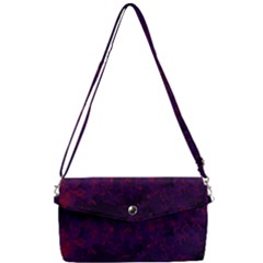 Red And Purple Abstract Removable Strap Clutch Bag by Dazzleway