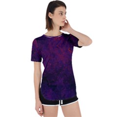 Red And Purple Abstract Perpetual Short Sleeve T-shirt by Dazzleway