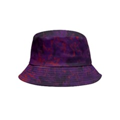 Red And Purple Abstract Inside Out Bucket Hat (kids) by Dazzleway