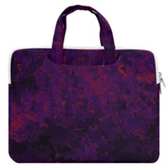 Red And Purple Abstract Macbook Pro Double Pocket Laptop Bag by Dazzleway