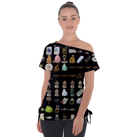 Glitch Glitchen Misc Three Off Shoulder Tie-up Tee by WetdryvacsLair