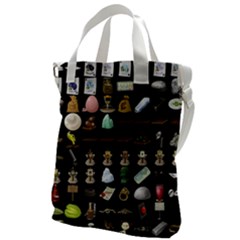 Glitch Glitchen Misc Three Canvas Messenger Bag