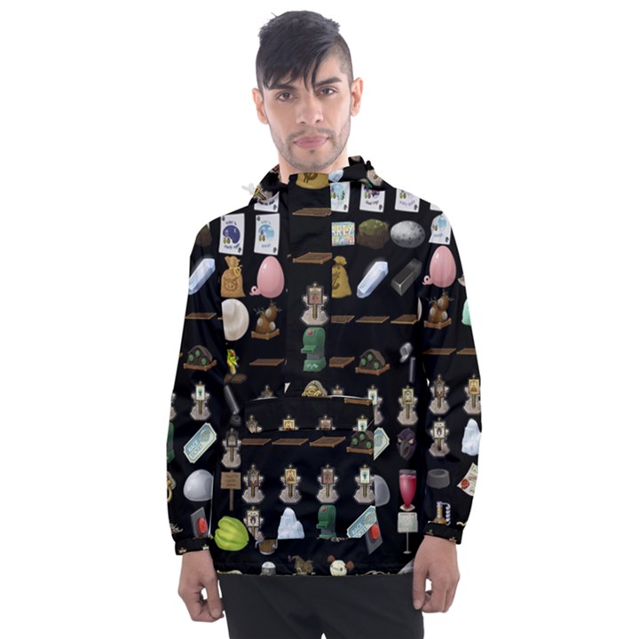 Glitch Glitchen Misc Three Men s Front Pocket Pullover Windbreaker