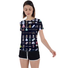 Glitch Glitchen Misc Three Back Circle Cutout Sports Tee