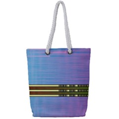 Glitched Vaporwave Hack The Planet Full Print Rope Handle Tote (small) by WetdryvacsLair