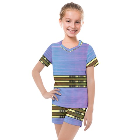 Glitched Vaporwave Hack The Planet Kids  Mesh Tee And Shorts Set by WetdryvacsLair