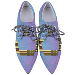 Glitched Vaporwave Hack The Planet Pointed Oxford Shoes by WetdryvacsLair