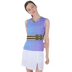 Glitched Vaporwave Hack The Planet Women s Sleeveless Sports Top by WetdryvacsLair