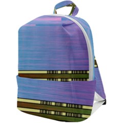 Glitched Vaporwave Hack The Planet Zip Up Backpack by WetdryvacsLair