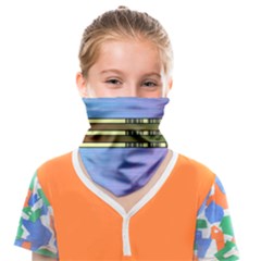 Glitched Vaporwave Hack The Planet Face Covering Bandana (kids) by WetdryvacsLair