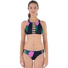 Vaporwave Old Moon Over Nyc Perfectly Cut Out Bikini Set by WetdryvacsLair