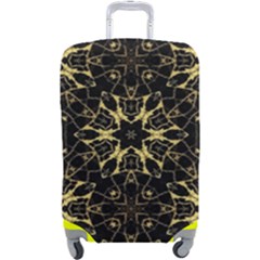 Black and gold pattern Luggage Cover (Large)