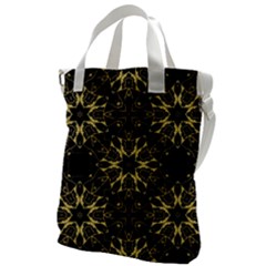 Black and gold pattern Canvas Messenger Bag