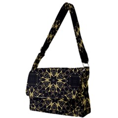 Black and gold pattern Full Print Messenger Bag (S)