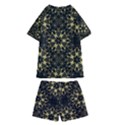 Black and gold pattern Kids  Swim Tee and Shorts Set View2