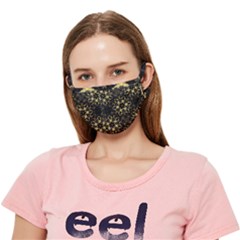 Black and gold pattern Crease Cloth Face Mask (Adult)