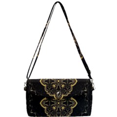 Ornate Black And Gold Removable Strap Clutch Bag by Dazzleway