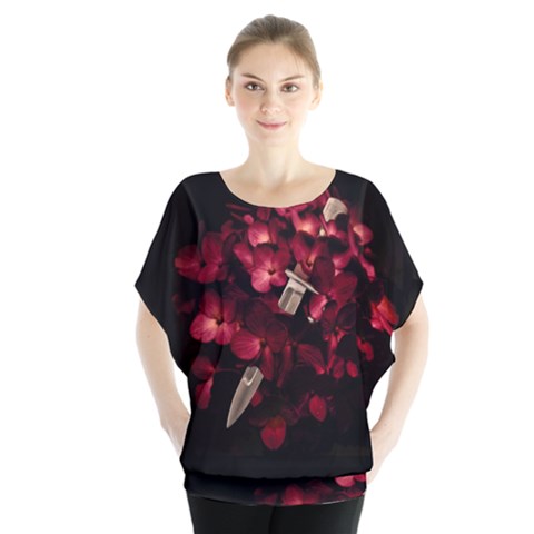 Love Deception Concept Artwork Batwing Chiffon Blouse by dflcprintsclothing