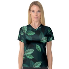 Foliage V-Neck Sport Mesh Tee