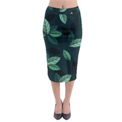 Foliage Midi Pencil Skirt
