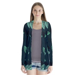 Foliage Drape Collar Cardigan