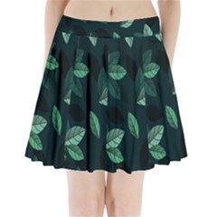 Foliage Pleated Mini Skirt