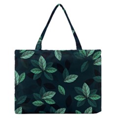 Foliage Zipper Medium Tote Bag