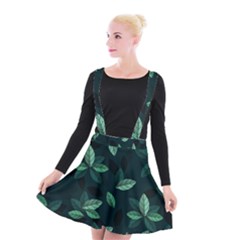 Foliage Suspender Skater Skirt