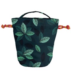 Foliage Drawstring Bucket Bag